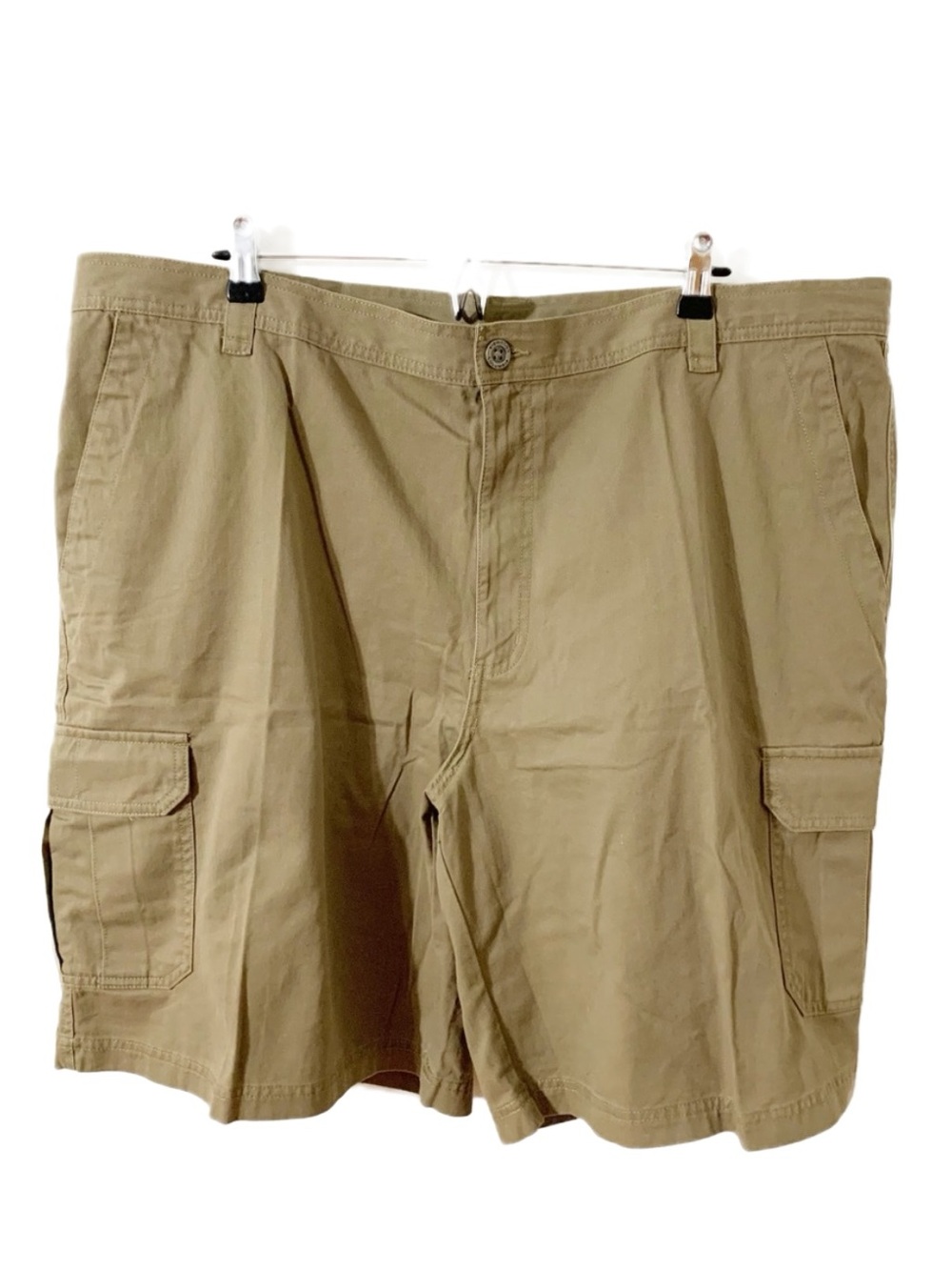 Columbia 100% Cotton Khaki Cargo Shorts Size 44 Pockets Galore Tan / Khaki Color